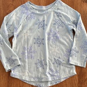 Cat & Jack Blue and Purple Snowflake Long Sleeve Tee